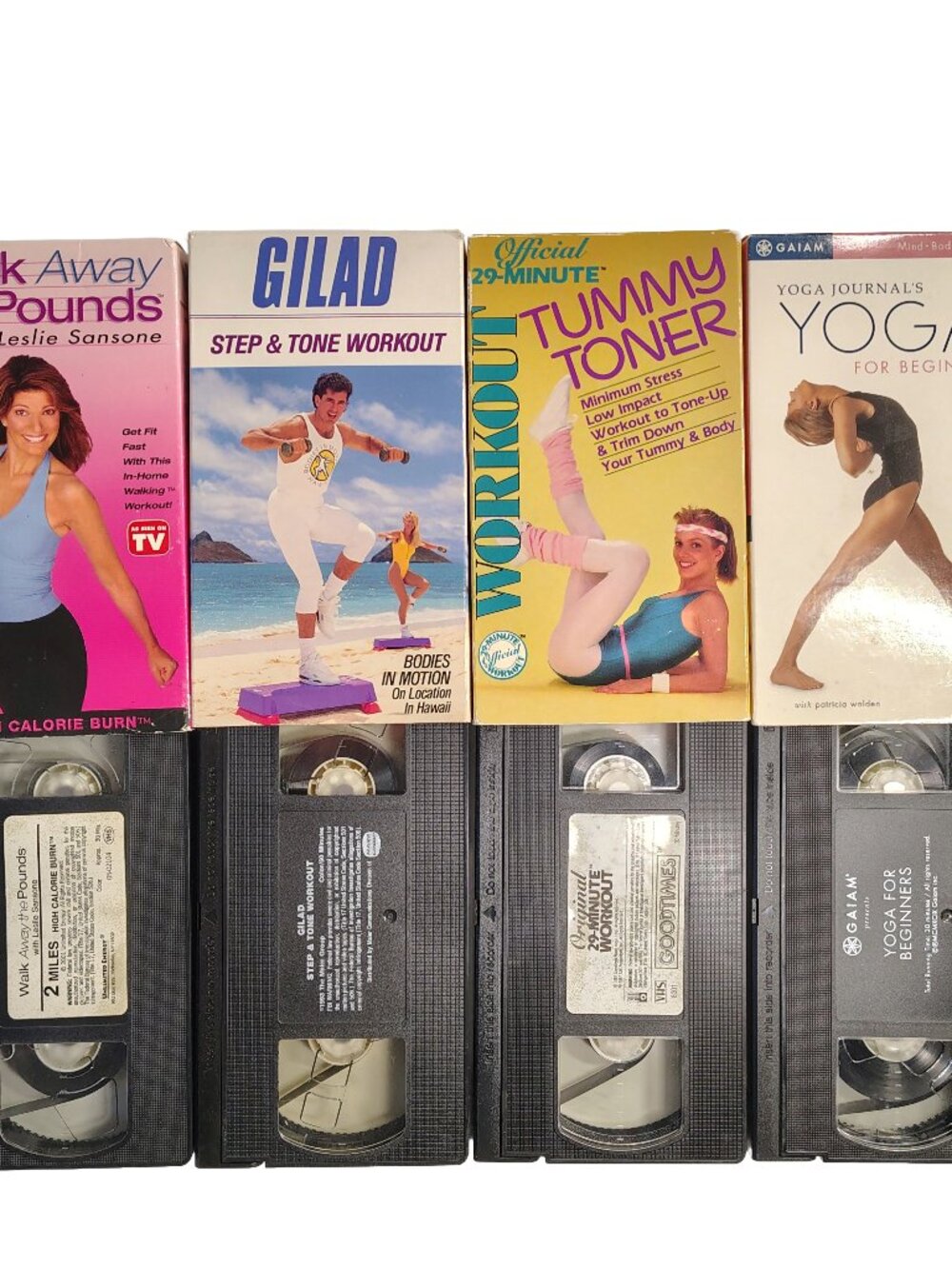 Set Of 6 Vintage 80's & 90's Workout & Yoga VHS Cassette Tape Collection